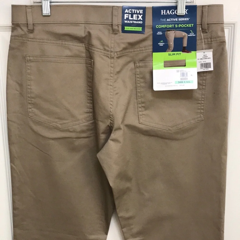 NWT Haggar Active Series Broken Twill Pants